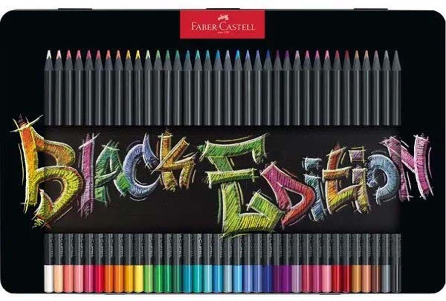 Faber-Castell Estuche metal lápices  Black Edition 36 colores