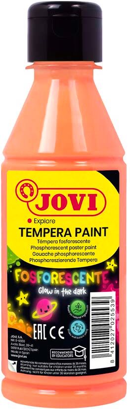 Jovi Témpera fosforescente  250ml naranja