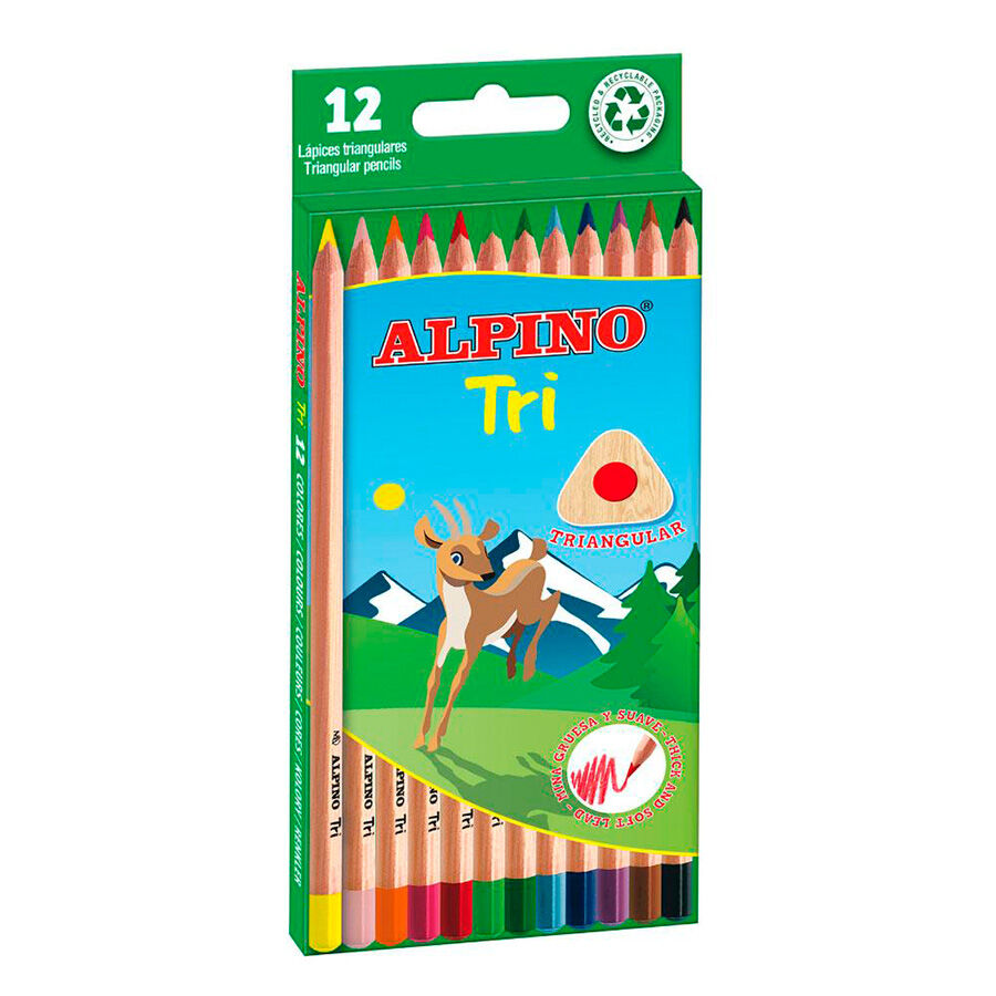 Alpino Lápices de colores  Tri 12 colores
