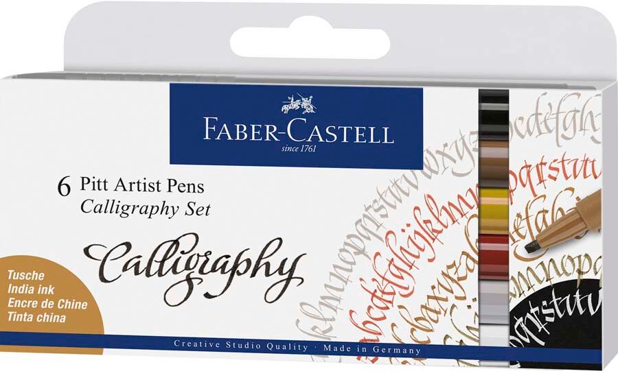 Faber-Castell Rotuladores Pitt Calligraphy 6 colores