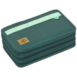 LÄSSIG School Triple Pencil Case Unique dark green