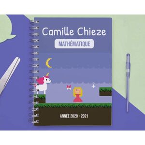 Cadeaux.com Cahier personnalisable - Jeux Video Retro - Version Fille