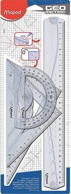 Offertecartucce.com Maxi Kit Maped righello squadre e goniometro conf. da 4 pz.