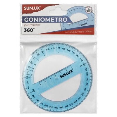 Offertecartucce.com Goniometro Sunlux Protractor 360 gradi 12cm azzurro 1 pz.