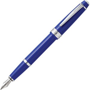 Cross Bailey Light Glossy Blue Fountain Pen With Medium Nib