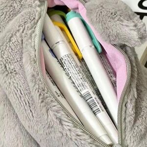 Invech Cute Plush Shark Pencil Case Student Stationery School Supplies Kawaii Doll Back To School Storage Bag Pen Bag Stationery