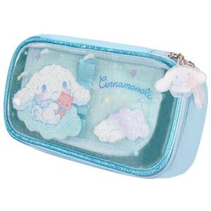 [Genuine Sanrio] Cinnamoroll cute pencil case Sanrio transparent pouch, blue, 1 piece