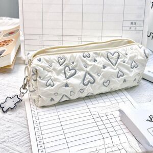 YEJET-Student New Cute Cream Love Bubble Wrinkle Pencil Case Kawaii Girl Portable Large Capacity Zipper Pencil Case Back To School Supplies