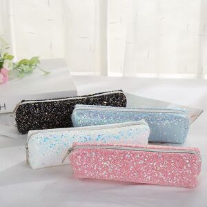 Popularity-School supplies Pencil Cases For Girls Korean Stationery Glitter Pencil Case Pen Case Sequin Estuche School Supplies Pencil Pouch