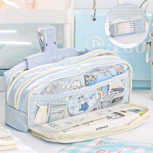 wangiatjm Clear Pencil Case School Pouch Pen Bag Kawaii Pencil Box  Girls