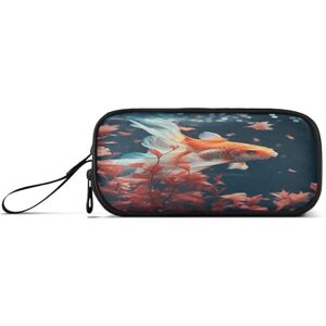 Nyeu NYYYTTTEU Red Sea Fish Student Pencil Case Pouch Pen Bags for School Girls Boys