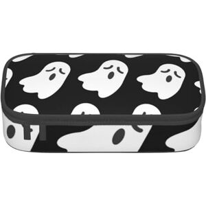 MNGPOUW Cute Ghost Halloween Pattern Pencil Case Large Capacity Pencil Bag Pen Pouch Bag Organizer for Adults Kids School Office and Travel