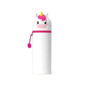 Legami Kawaii 2 in 1 Soft Silicone Unicorn Pencil Case, white