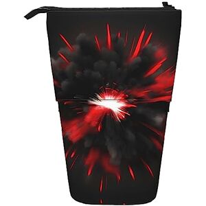 Pixole elescopic Pencil Case, Pencil Telescopic Holder Stationery Case,for Office Supplies-Explosion Burst Red Black print