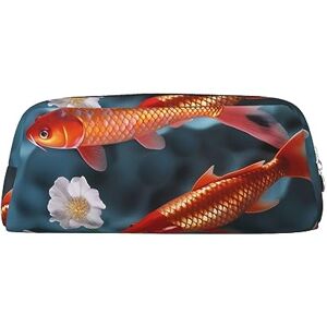 Mojjhhfsjbxc Kururi Japanese Red Carp Print Pencil Case Portable Travel Makeup Bag Pen Pouch Organizer Box For Office Supplies Travel