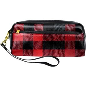 Yh3380rpxp WOSHJIUK Pencil Pouch,Small Pencil Case,Classic Red Plaid,Pen Pouch