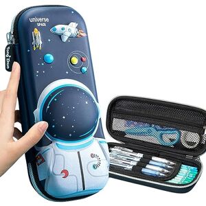 ZONTO Pencil case 3D Pencil Case Male Student Cartoon Stationery Gift Bag Ruler Holder-Astronaut A