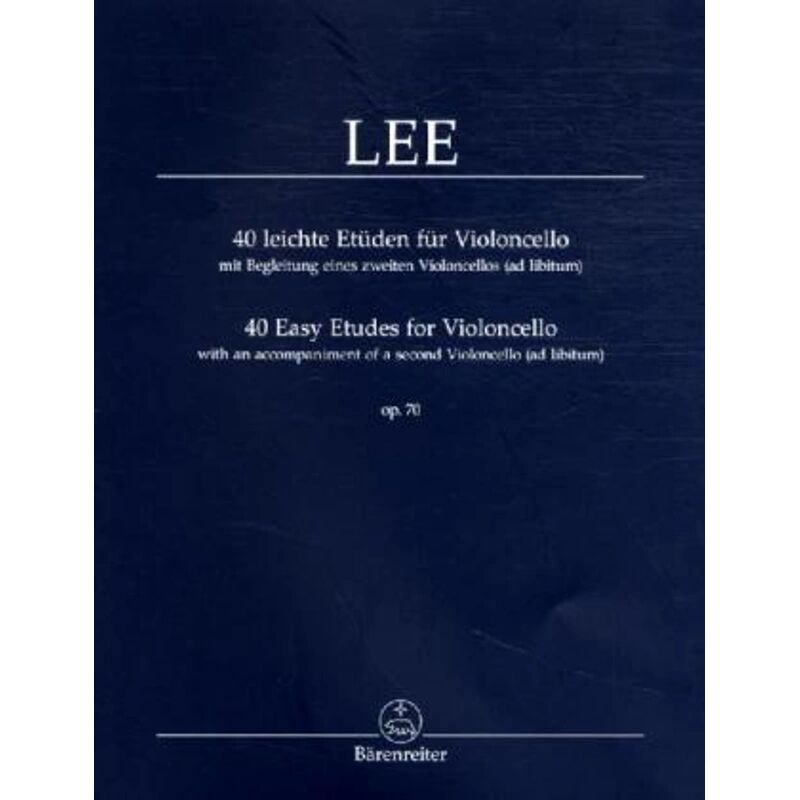 Bärenreiter 40 leichte Etüden für Violoncello op.70, mit Begleitung eines zweiten...