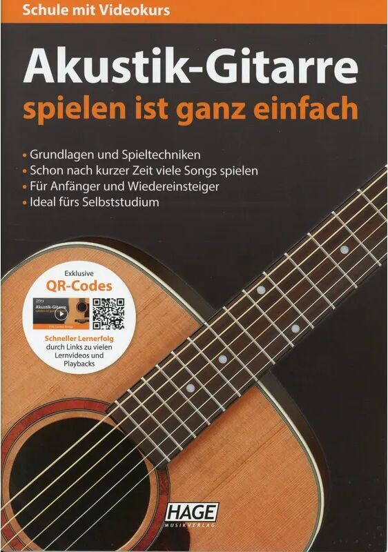 Hage Musikverlag Akustik-Gitarre spielen ist ganz einfach