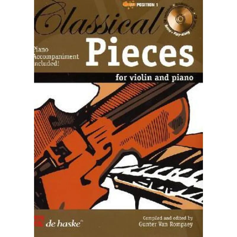 Hal Leonard Classical Pieces for Violin and Piano, m. Audio-CD