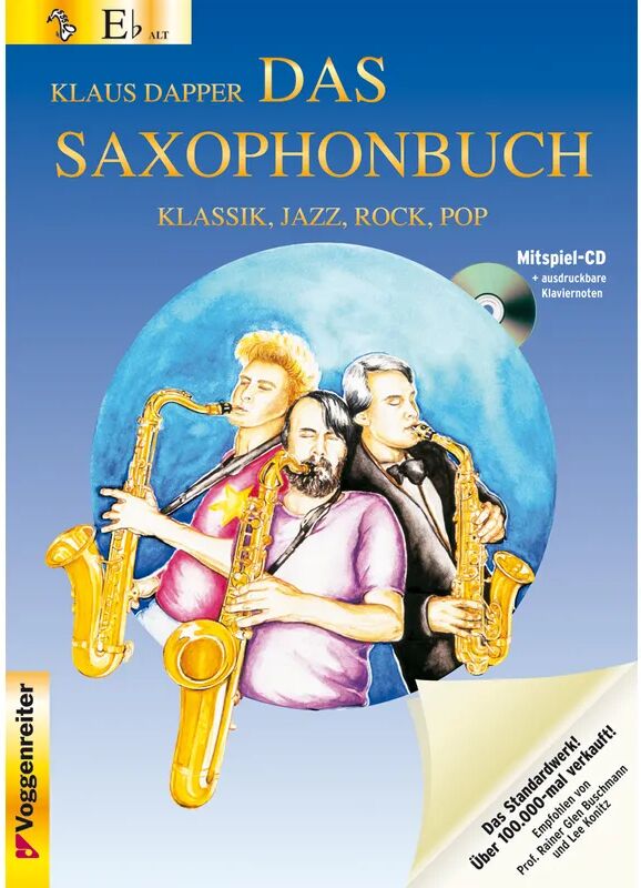 Voggenreiter Das Saxophonbuch: Tl.1 Version Eb (Altsaxophon), m. Audio-CD