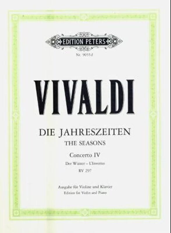 Edition Peters Konzerte für Violine und Streichorchester, Die Jahreszeiten, op.8,...