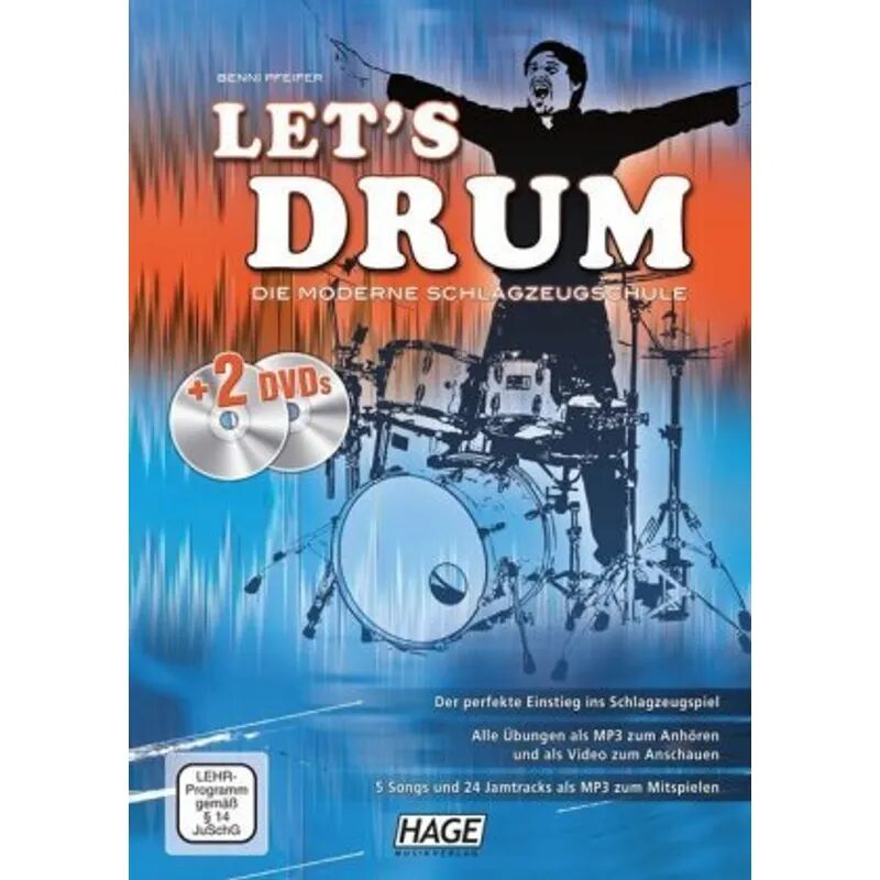 Hage Musikverlag Let's Drum + 2 DVDs