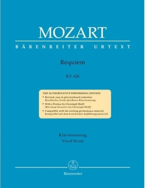 Bärenreiter Requiem d-Moll KV 626, Klavierauszug