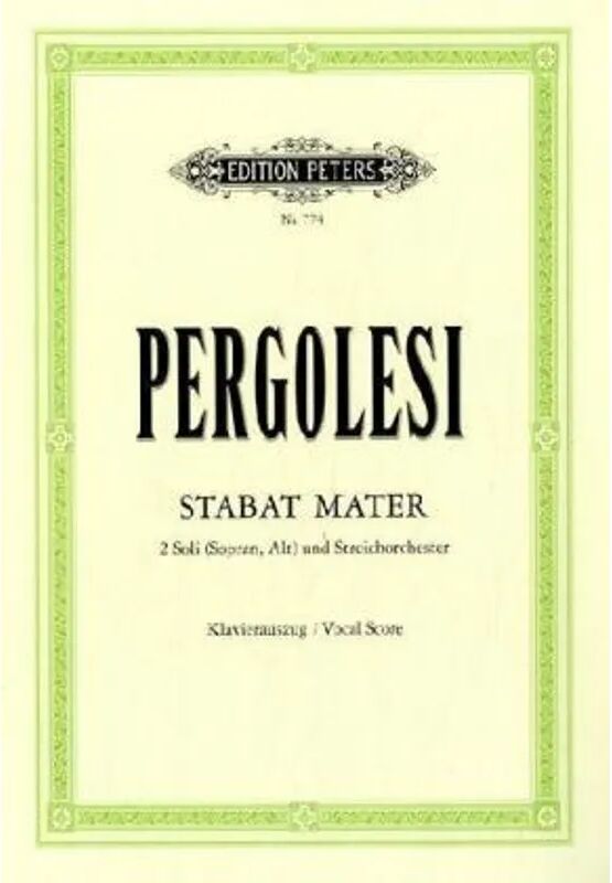 Edition Peters Stabat mater, Klavierauszug