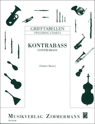 Zimmermann Verlag Grifftabelle Kontrabass