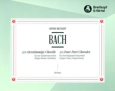 Breitkopf & Härtel Bach 371 vierstimmige Choräle