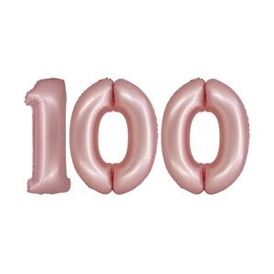 XL Folienballon roségold rosa Zahl 100