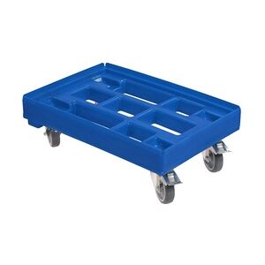 Logiplast Hygiene Transportroller für Kisten 60 x 40 cm mit 2 Bremsen in blau