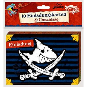 Einladungskarten - Capt'n Sharky - Einladung: 10 Einladungskarten mit Umschlägen (2 Designs)