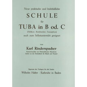 Musikverlag Wilhelm Halter Rinderspacher Tuba Bb or C