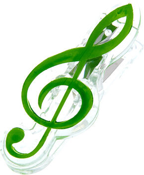 agifty Music Clip Violin Clef Green