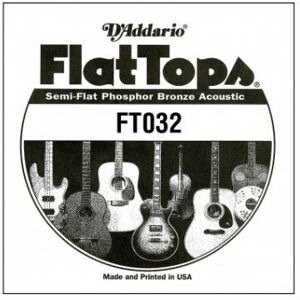 D'addario And Co Cordes folk à l'unité/ FT032 SEMI-FLAT PHOSPHOR BRONZE 32 - Publicité