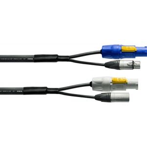 Cordial Câbles jack / instrument/ CABLE DMX XLR 3 POINTS + POWERCON 3 M - Publicité