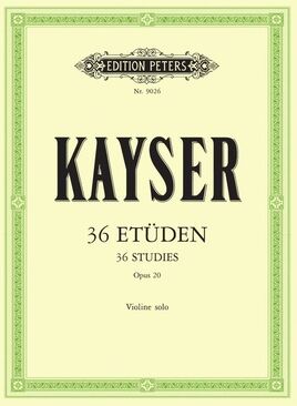 Edition Peters Kayser 36 Etüden op. 20 Violin