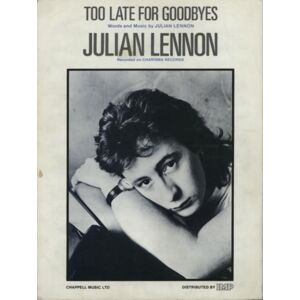 Julian Lennon Too Late For Goodbyes 1984 UK sheet music SHEET MUSIC