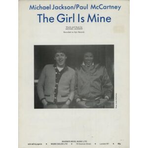 Michael Jackson The Girl Is Mine 1982 UK sheet music KY16908