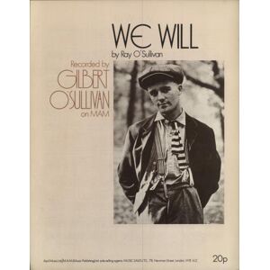 Gilbert O'Sullivan We Will 1971 UK sheet music SHEET MUSIC