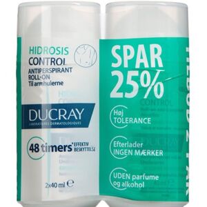 Ducray Hidrosis Roll-on Sampak 2 x 40 ml - Antiperspirant - Deodorant - Deo roll-on - Hudpleje