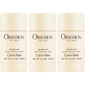 3-pack Calvin Klein Obsession For Men Deostick 75ml White