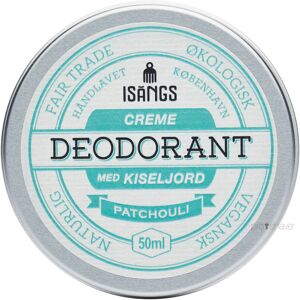 Isangs Creme Deodorant med Kiseljord, Patchouli, 50 ml.