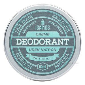 Isangs Creme Deodorant uden Natron, Patchouli, 50 ml.