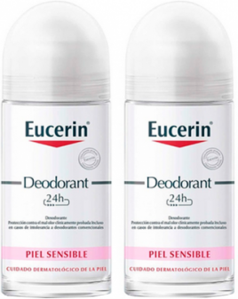 Eucerin Piel Sensible 24H Desodorante Roll-On 2x50ml