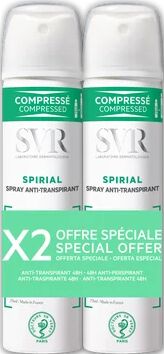 SVR Spirial Spray Desodorante Antitranspirante Intenso 48H 2x75ml