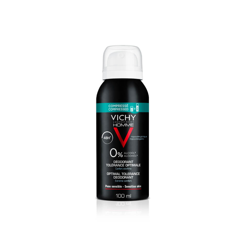 Vichy Homme Desodorante Spray Hipoalergénico 48h Tolerancia Óptima 100 ml
