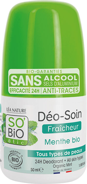 SO'BiO étic Desodorante roll-on Frescor de Menta Bio